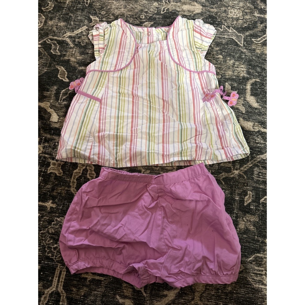 Gymboree Girls Striped Shirt Top & Shorts Size 3 3T Vintage 2006